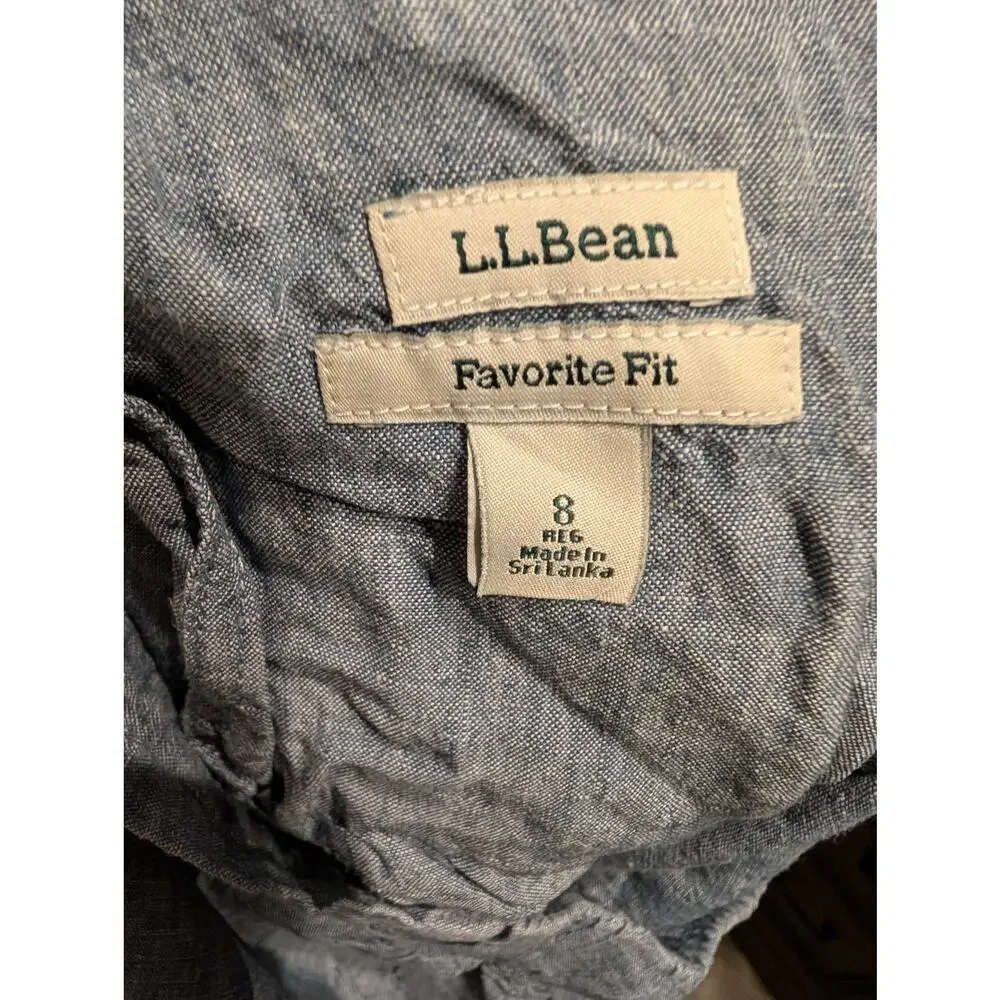 L.L.Bean Linen Capri Pants Elastic Waist Casual Comfortable Summer Women's 8 - Picture 2 of 9